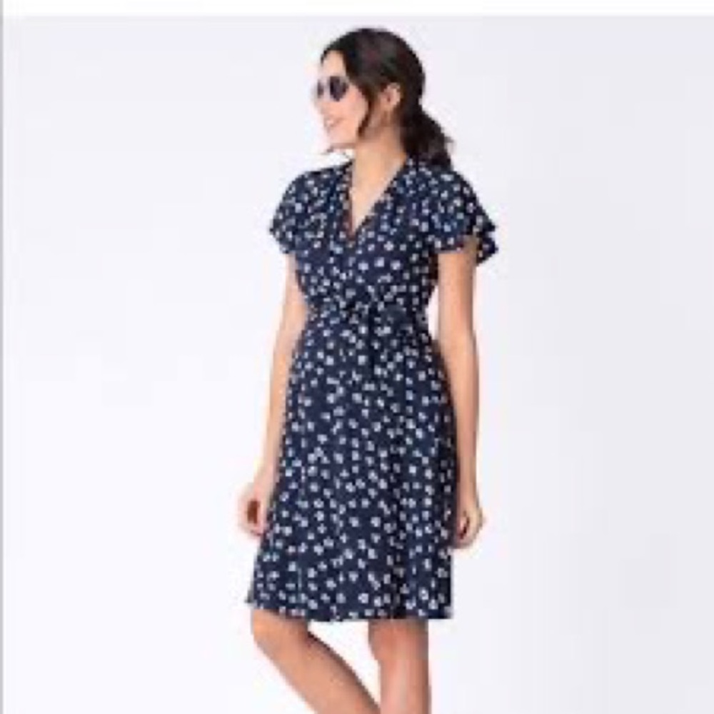 Seraphine floral maternity wrap dress NWOT never worn size 10